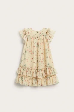 Kids wild strawberry chiffon dress