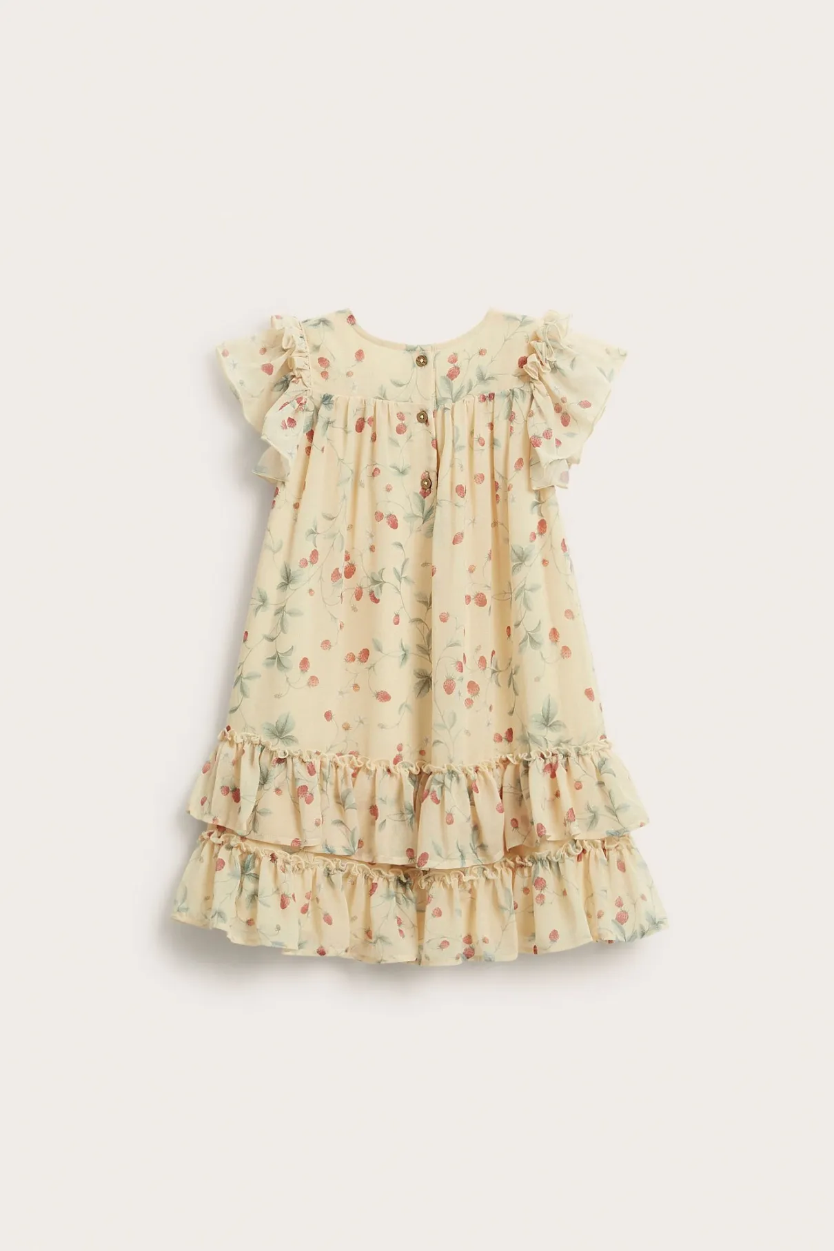 Kids wild strawberry chiffon dress
