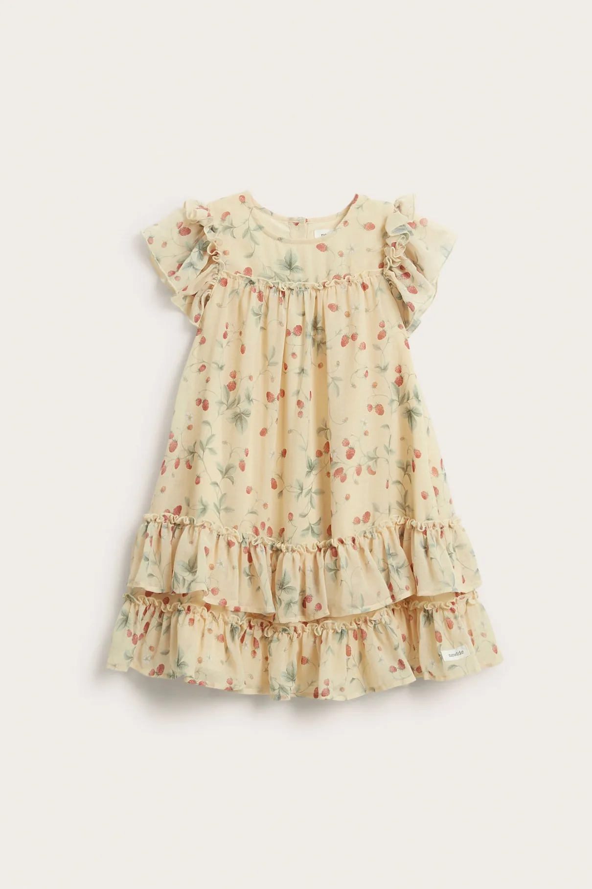 Kids wild strawberry chiffon dress