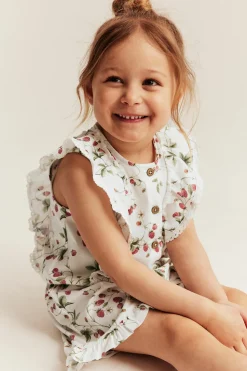 Kids wild strawberry jumpsuit