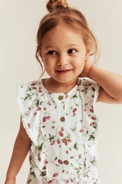 Kids wild strawberry jumpsuit