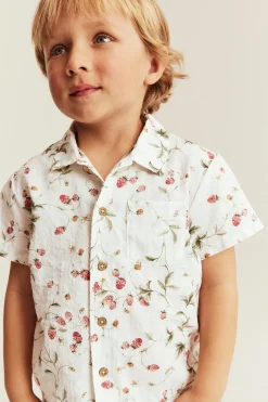 Kids wild strawberry print shirt
