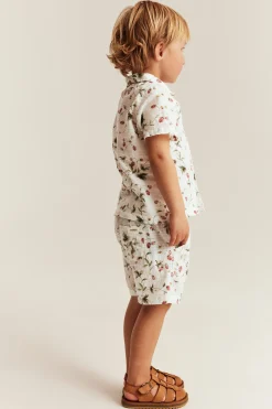 Kids wild strawberry woven shorts