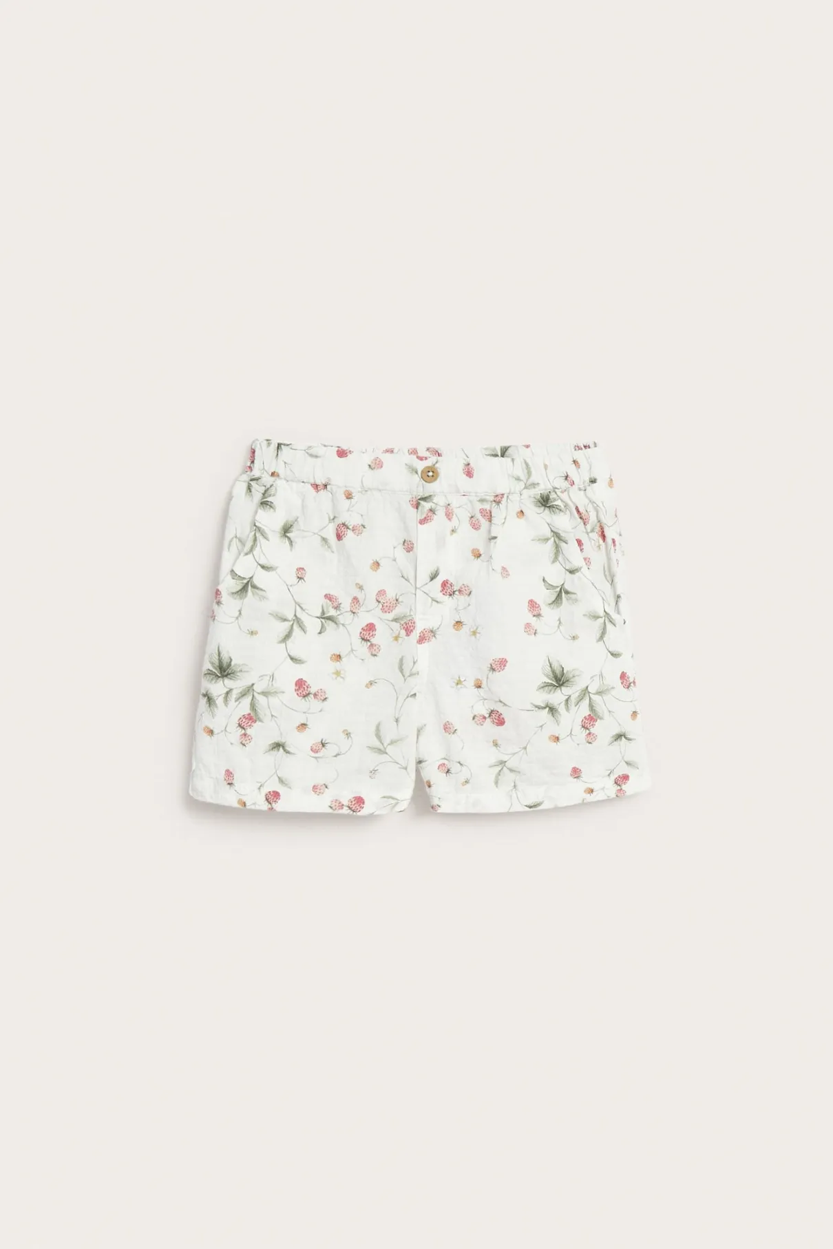Kids wild strawberry woven shorts