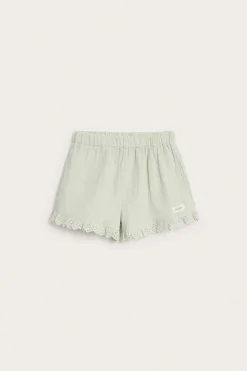 Kids woven shorts with frill