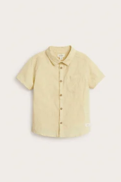Kids' yellow short-sleeved shirt