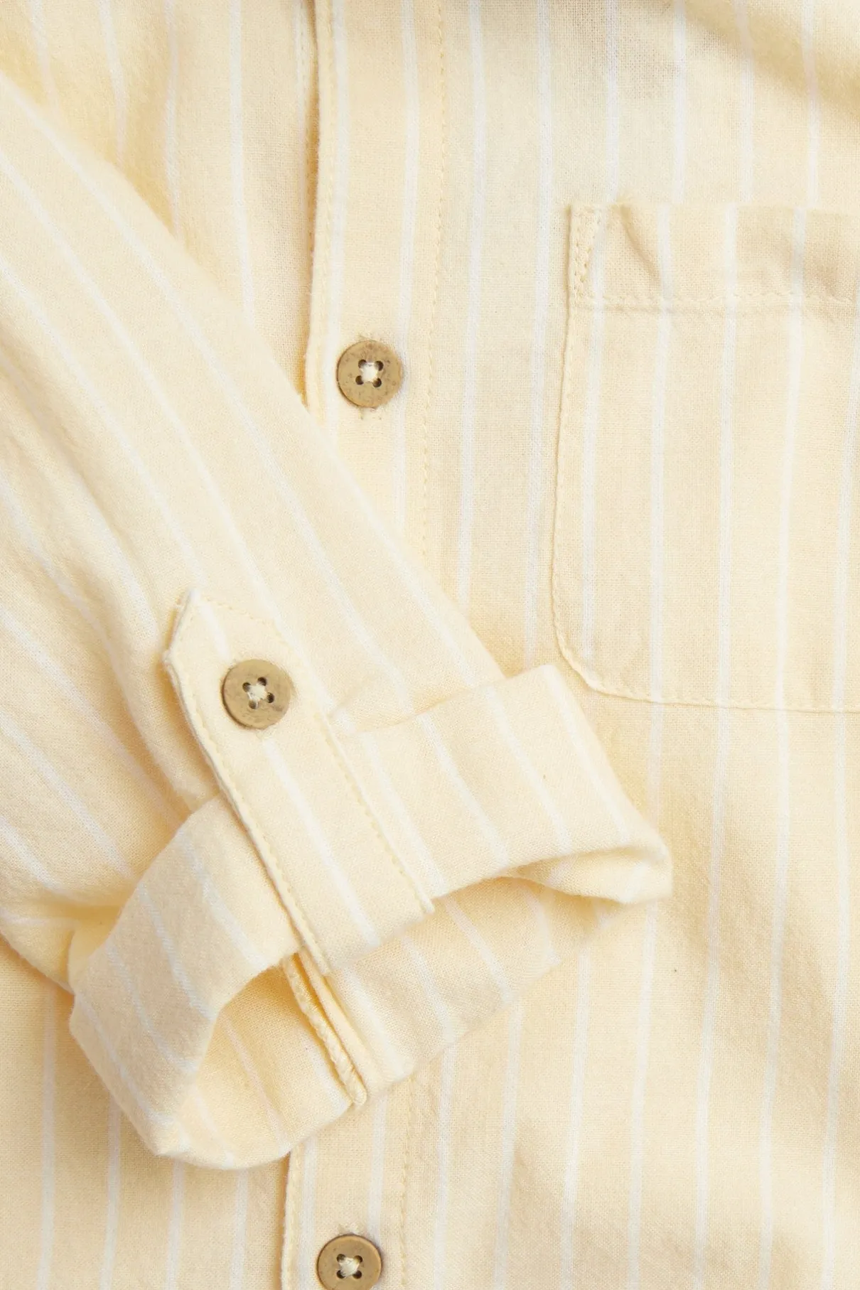 Kids yellow woven shirt with collar