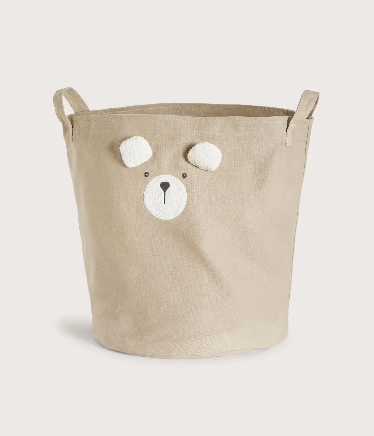 Large storage basket with bear face