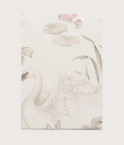 Lily swan beige wallpaper sample
