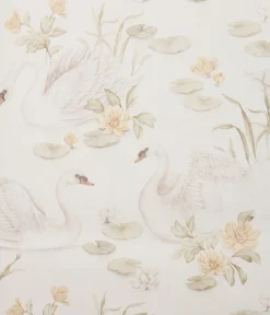Lily swan white wallpaper