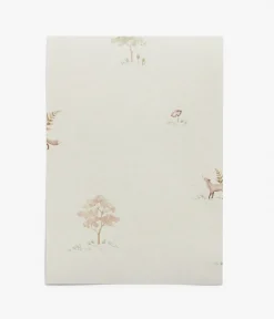 Little Fox beige wallpaper sample
