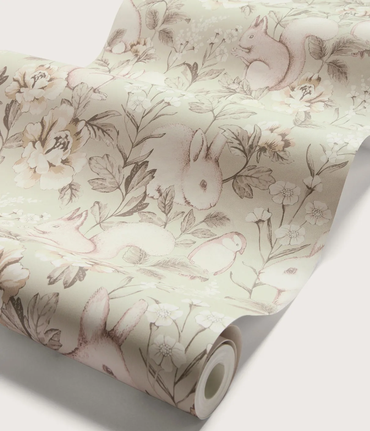 Magic Forest beige animal wallpaper