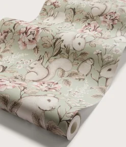 Magic Forest green animal wallpaper