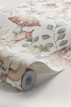 Minou off-white forest wallpaper