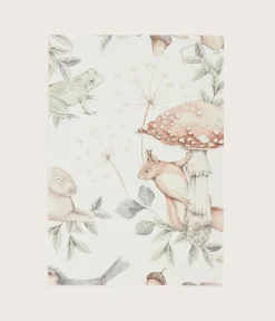 Minou white forest wallpaper sample