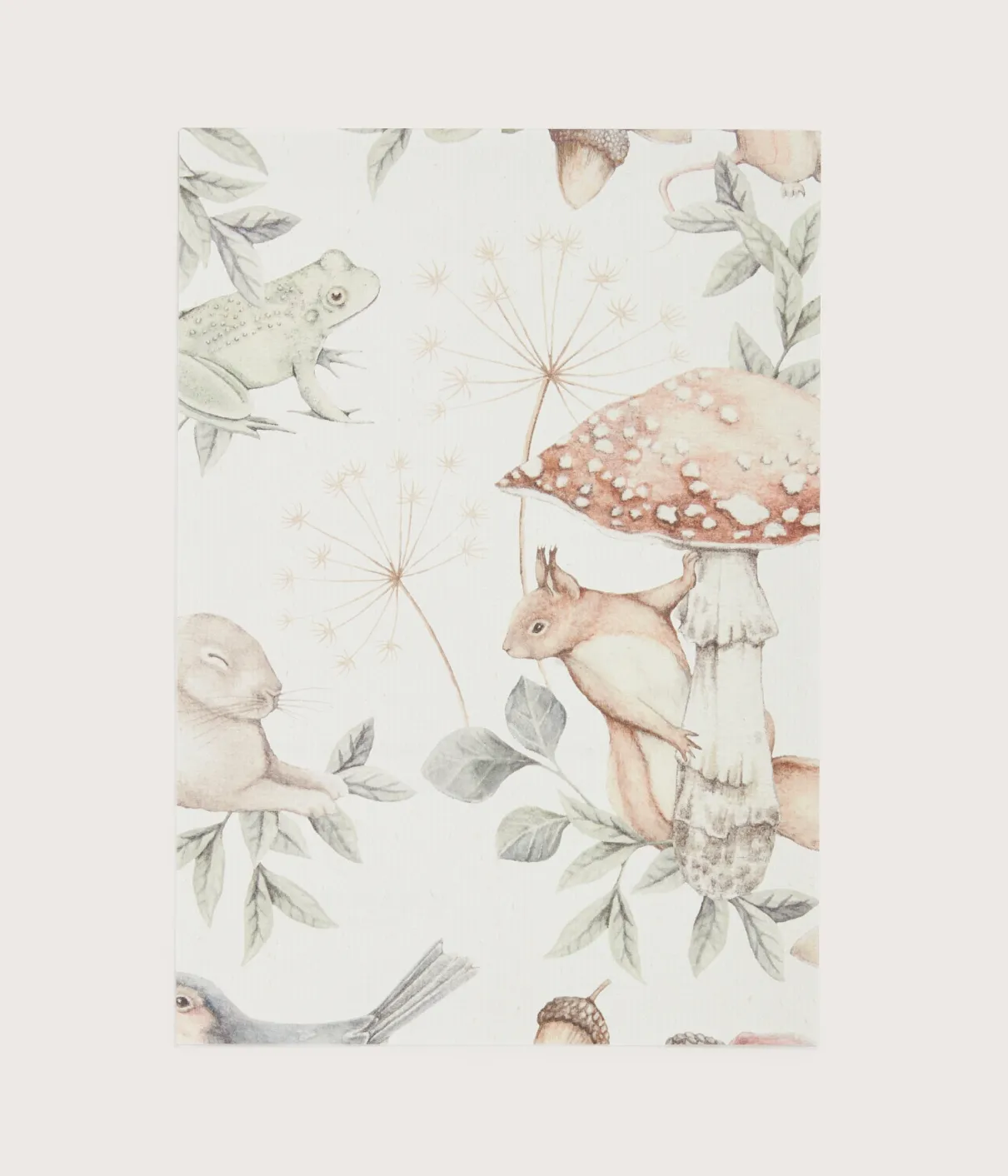 Minou white forest wallpaper sample
