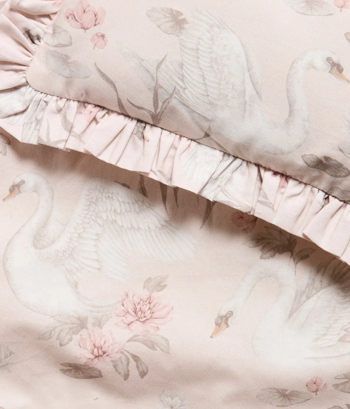 Pink swan lake doll bedding set