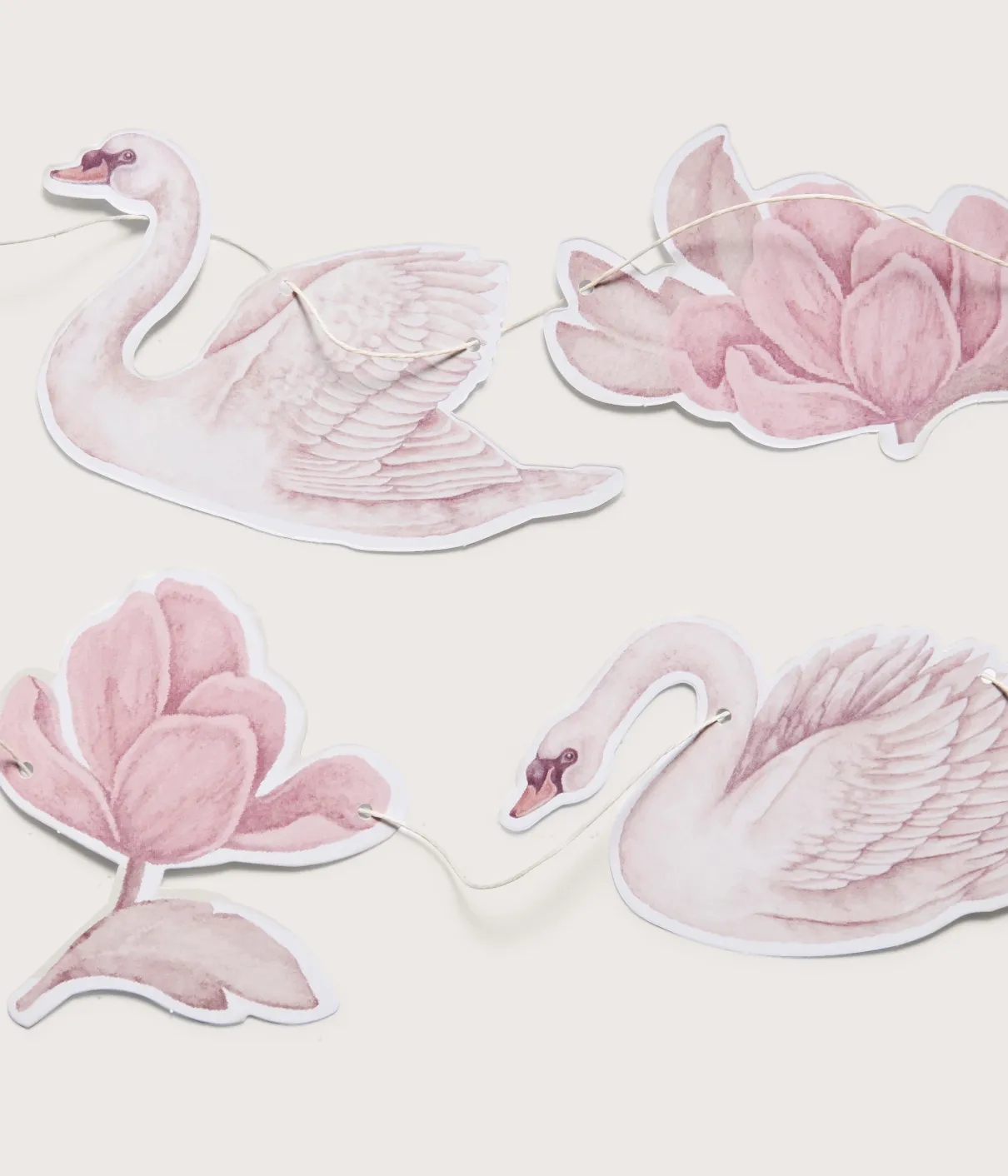 Pink swan lake garland