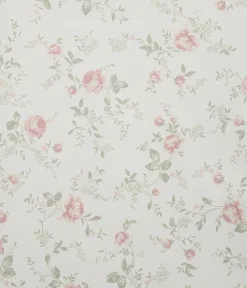 Rose Garden white wallpaper