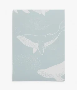 Whales blue wallpaper sample