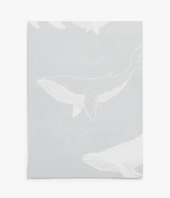 Whales grey wallpaper sample