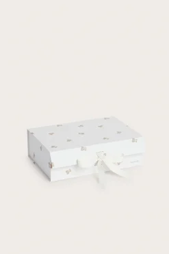 White large gift box with bear print