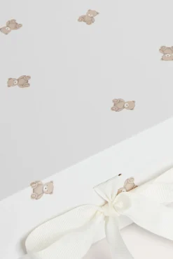 White large gift box with bear print