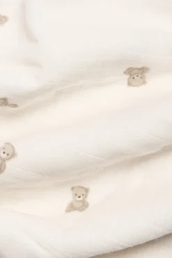 White teddy bear blanket