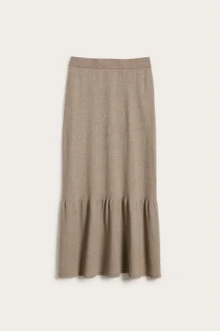 Womens beige knitted skirt