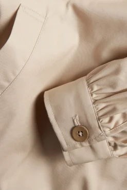 Women's beige short trench coat