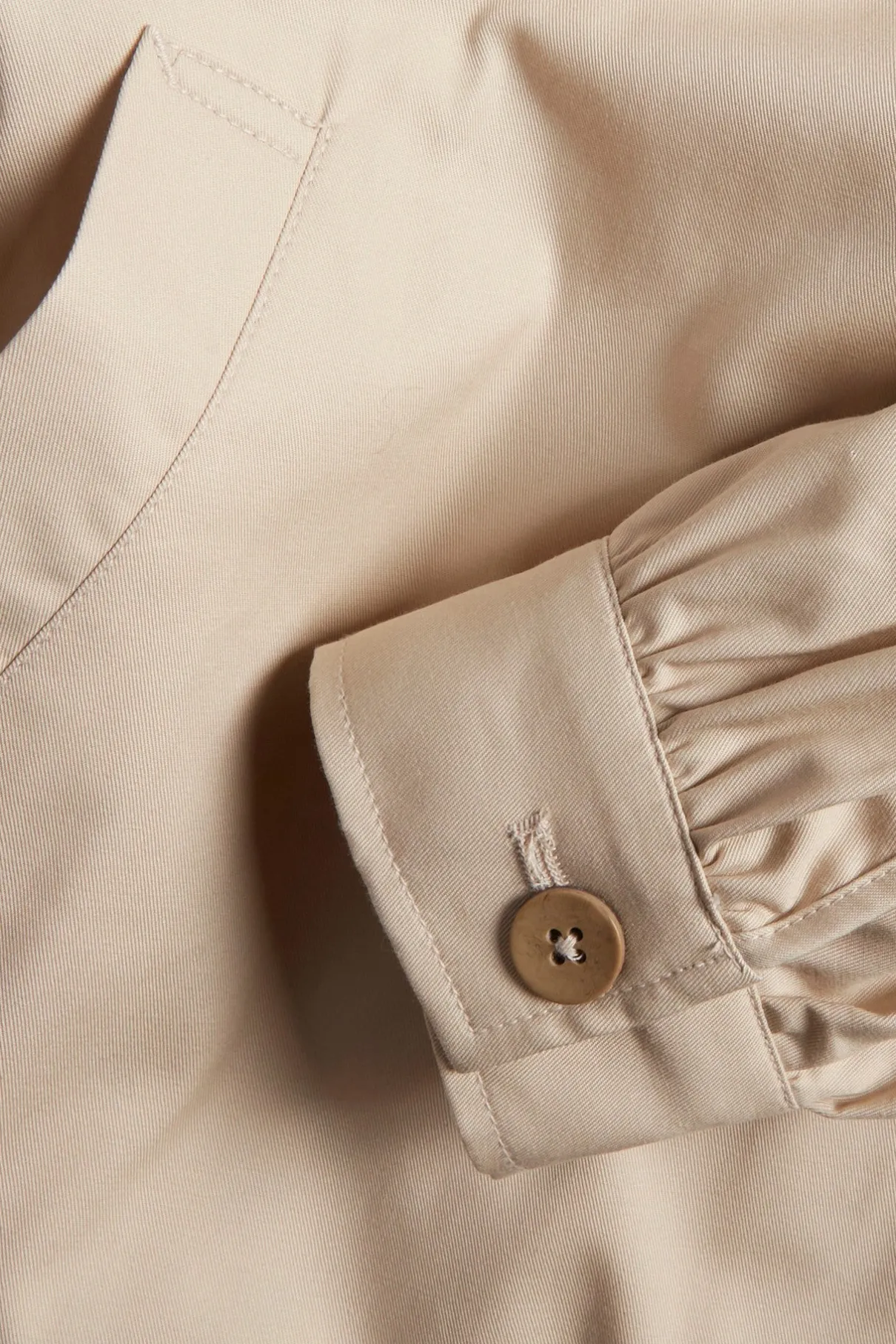 Women's beige short trench coat