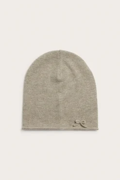 Women's beige wool and cashmere blend hat