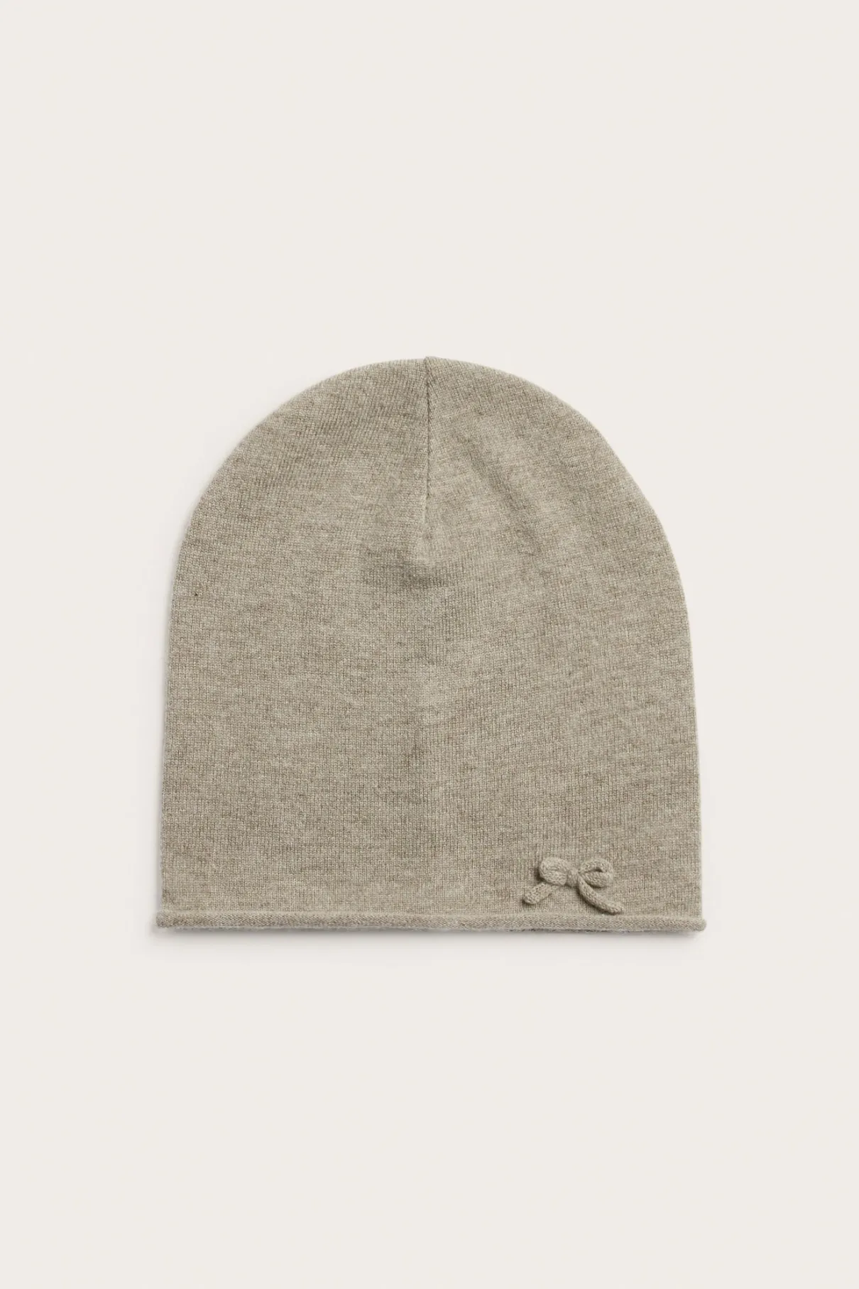 Women's beige wool and cashmere blend hat
