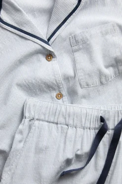 Women's blue striped pyjamas set