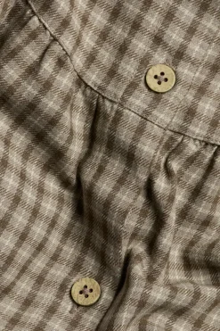 Women's brown checked skirt