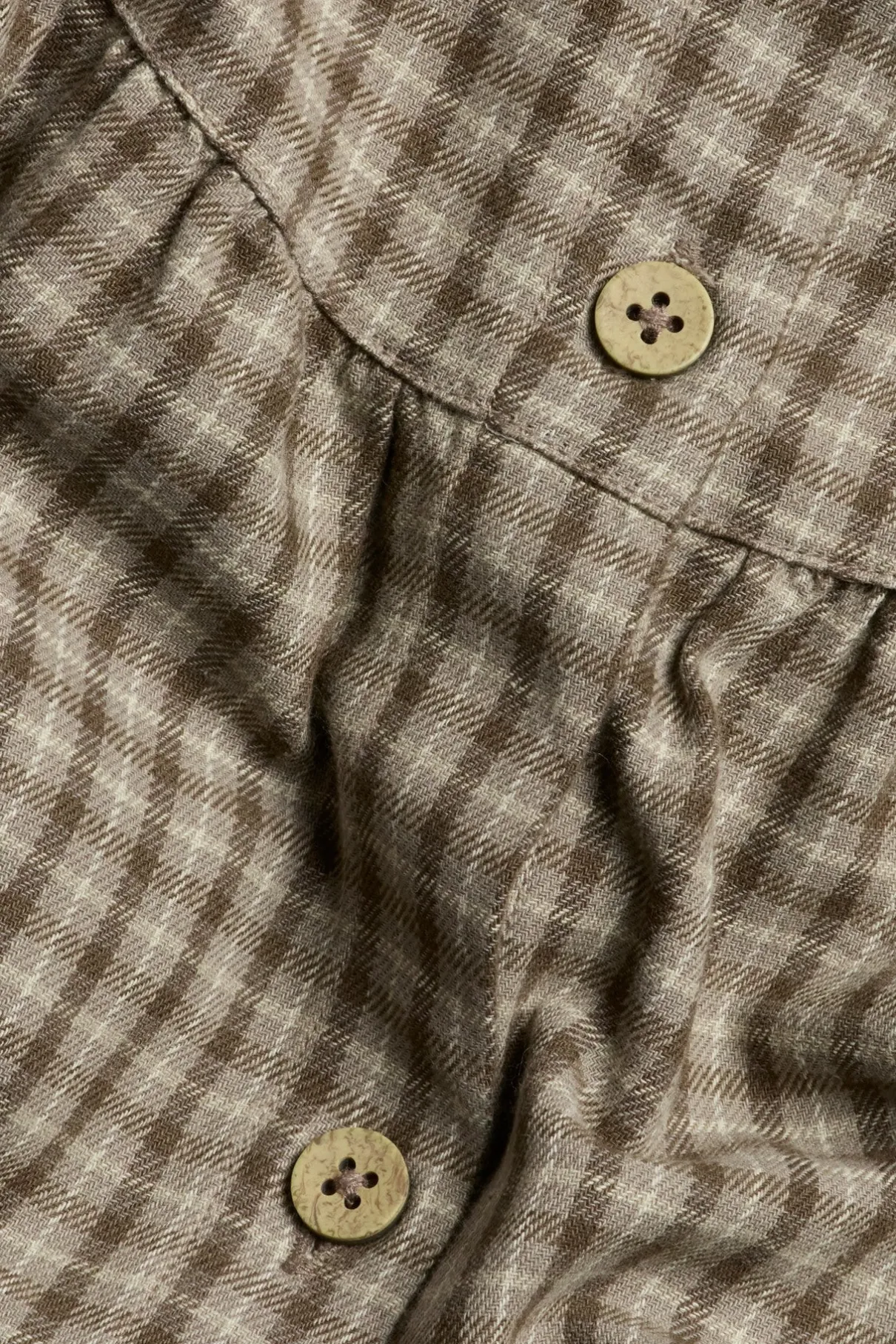 Women's brown checked skirt