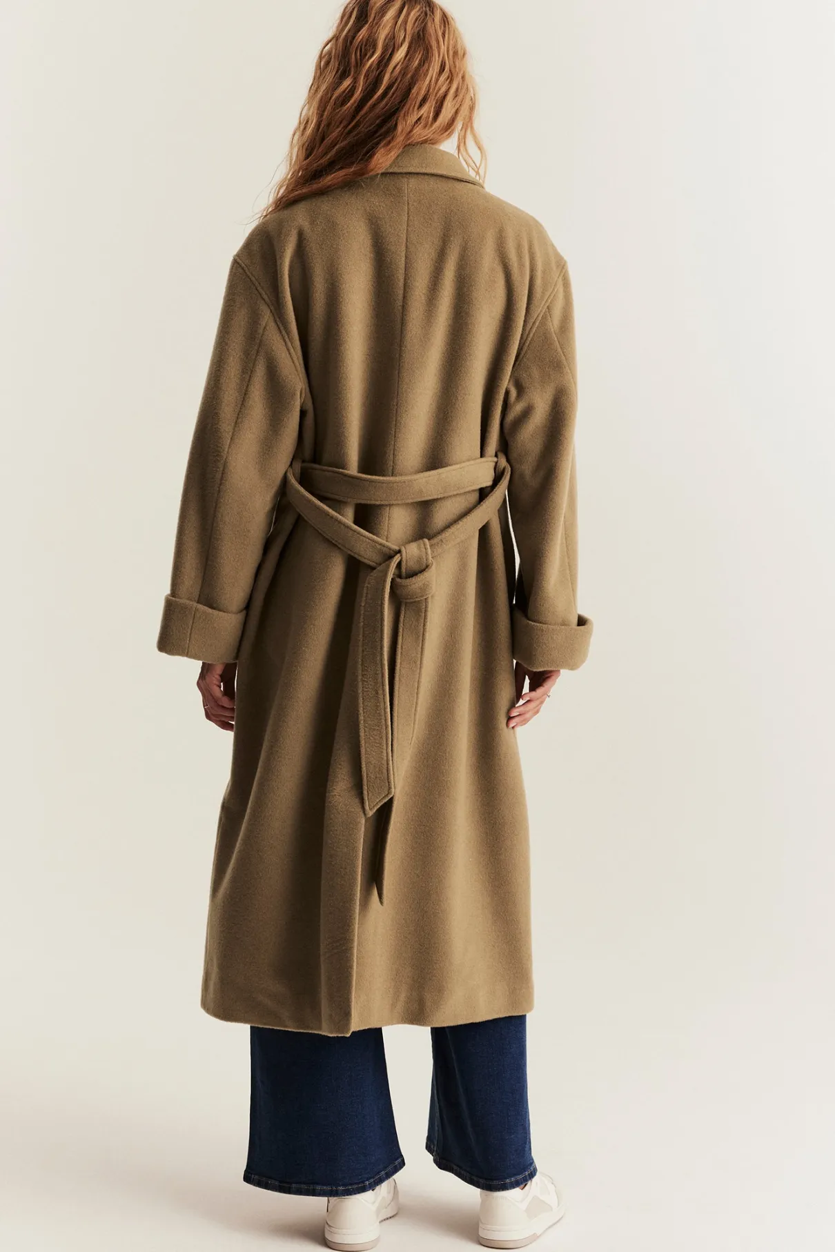 Women's brown wool blended coat