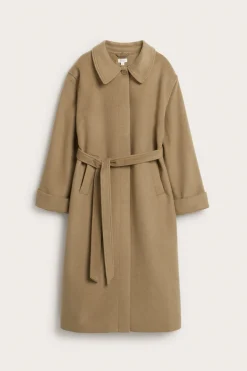 Women's brown wool blended coat