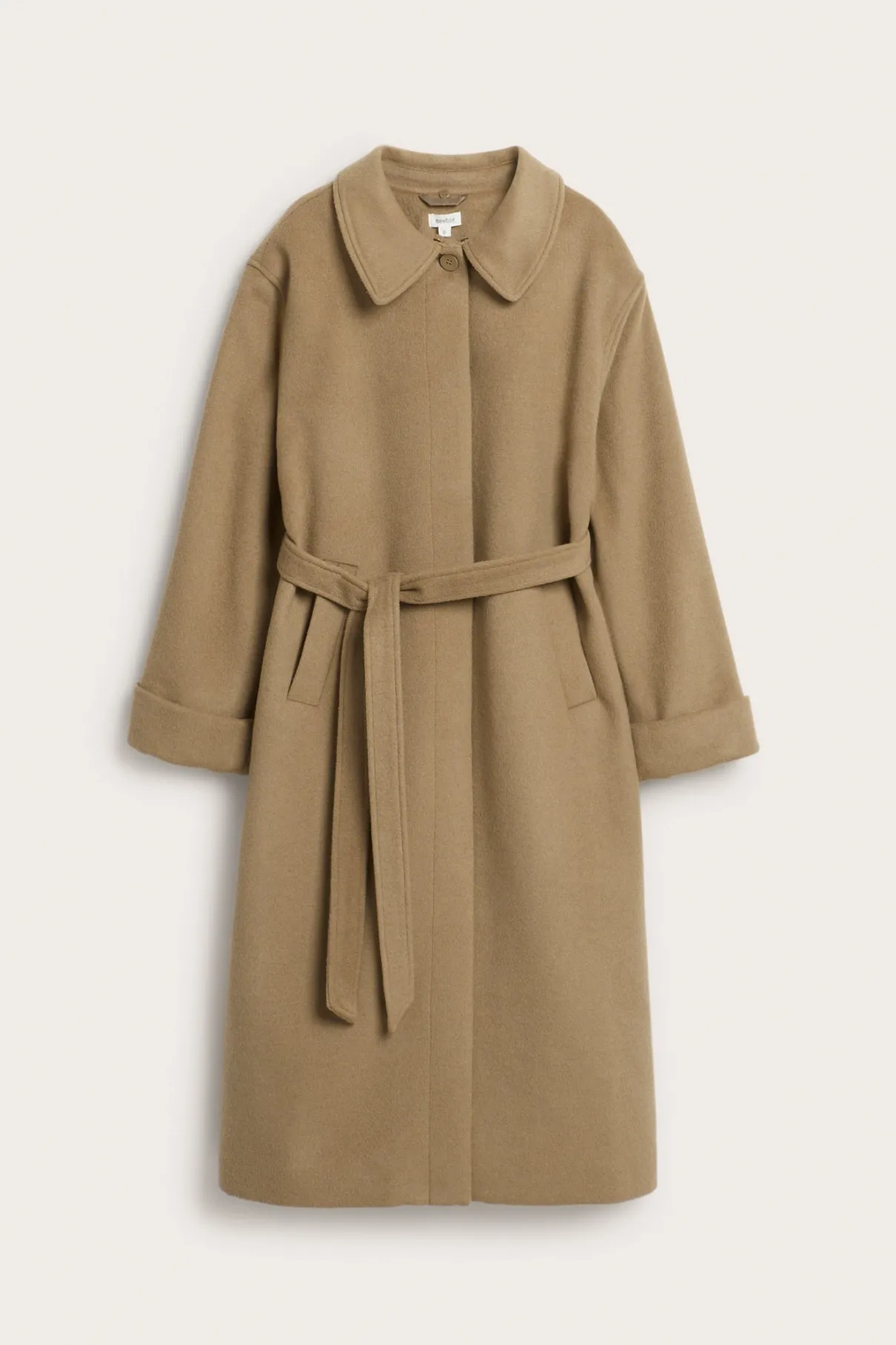 Women's brown wool blended coat