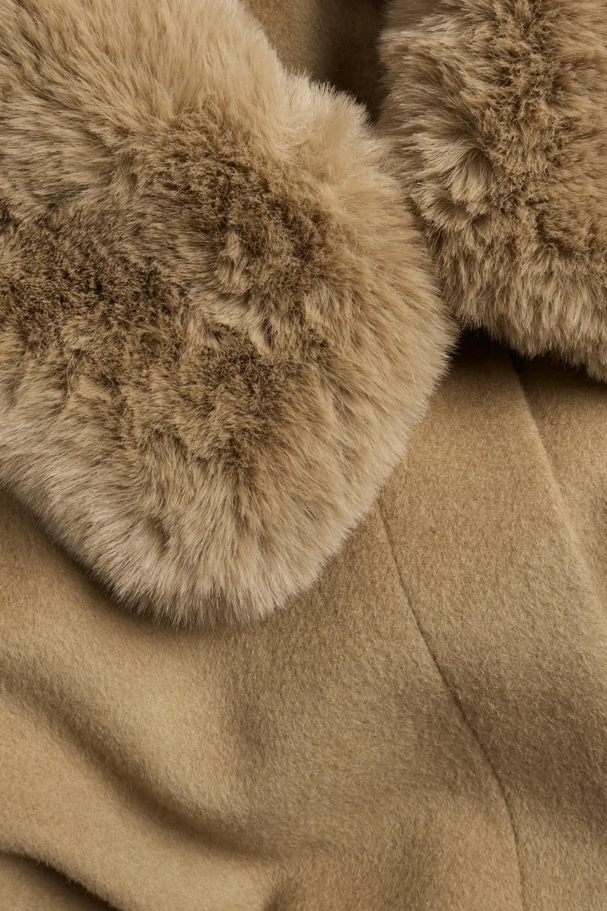 Women's brown wool blended coat