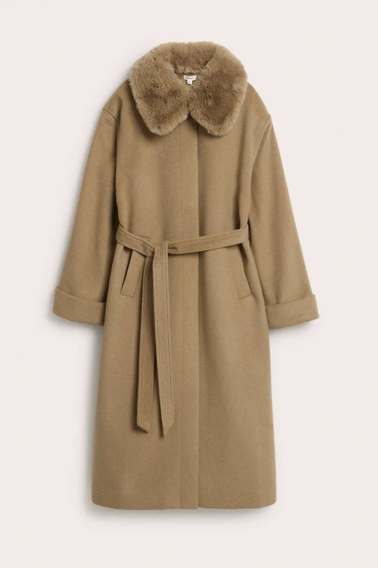 Women's brown wool blended coat
