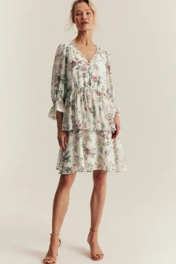 Women's floral chiffon dress