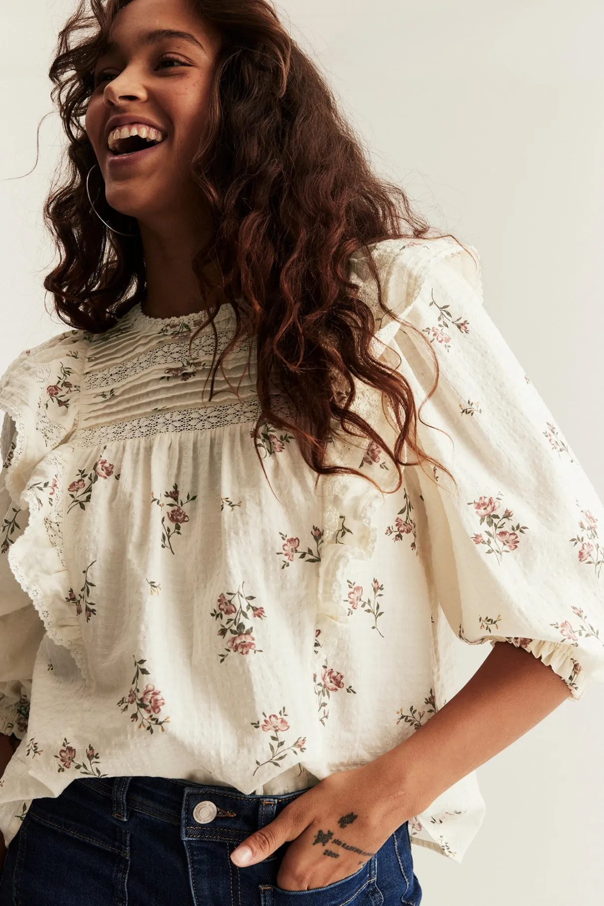 Women’s floral lace blouse