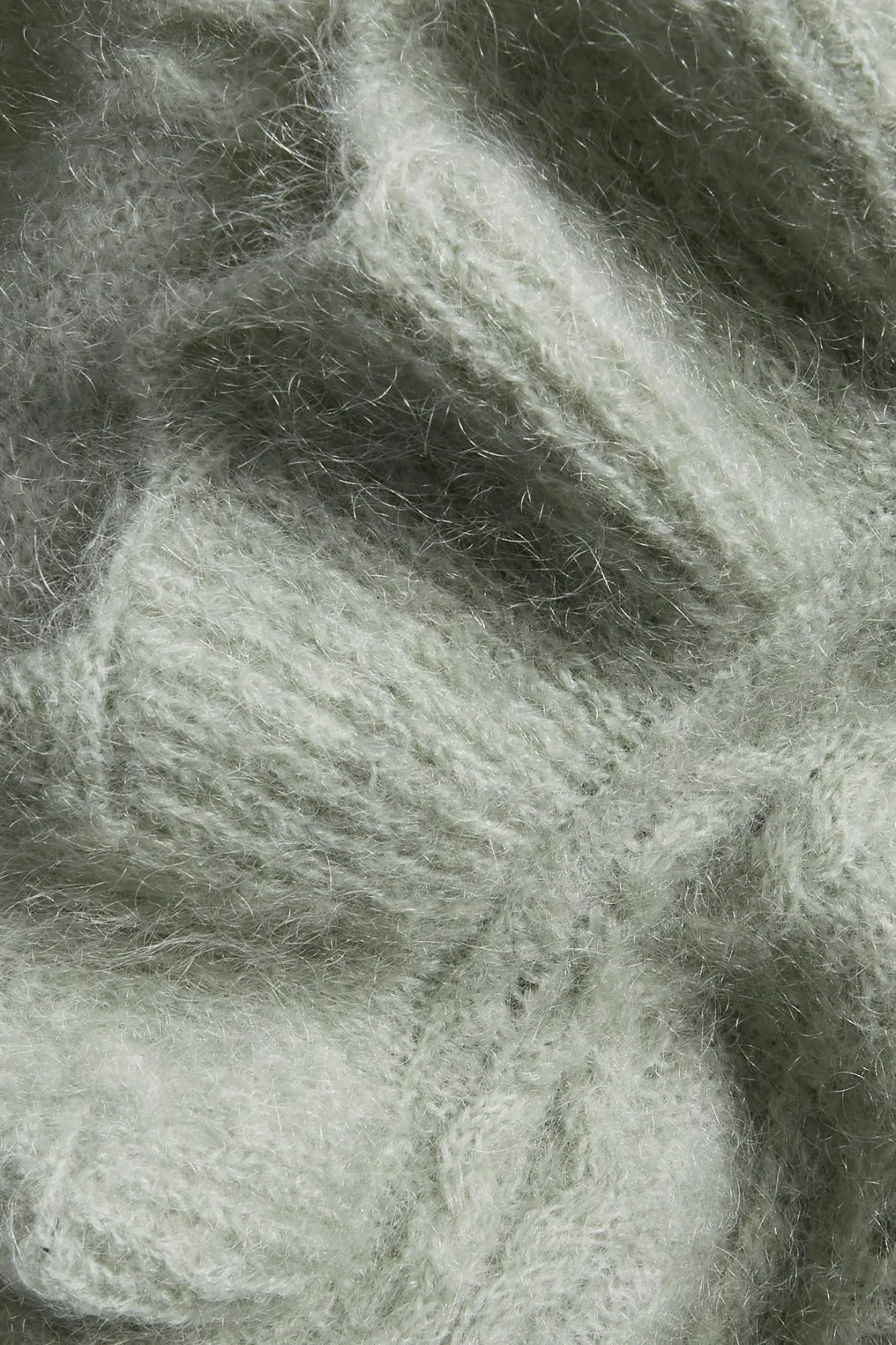 Women's green pattern knitted sweater