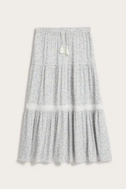 Women's long floral skirt