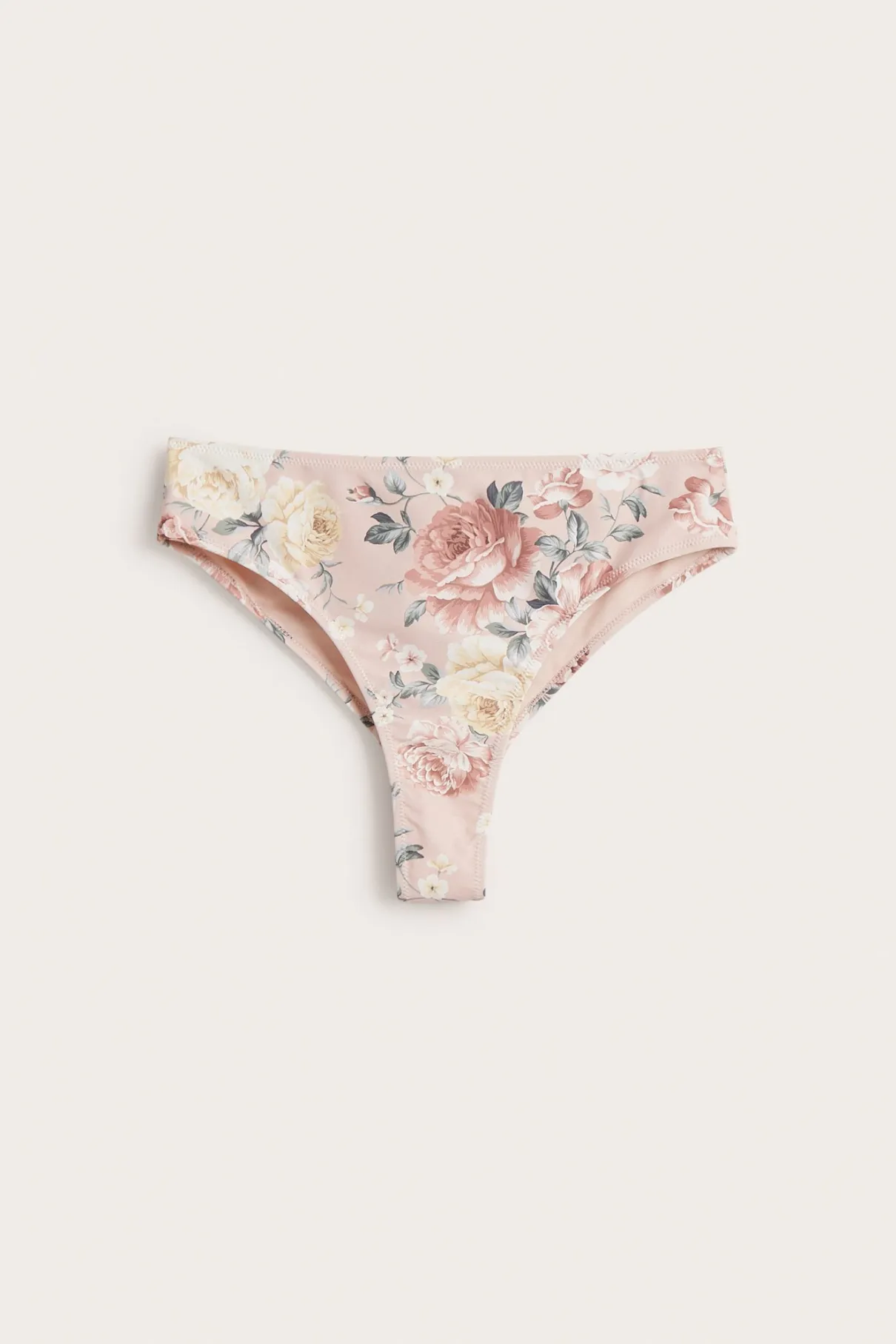 Women's pink floral bikini briefs