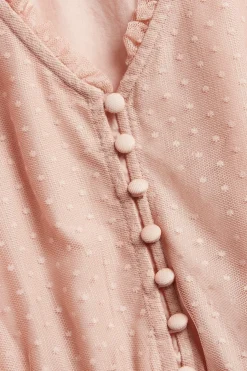 Women's pink mesh dress