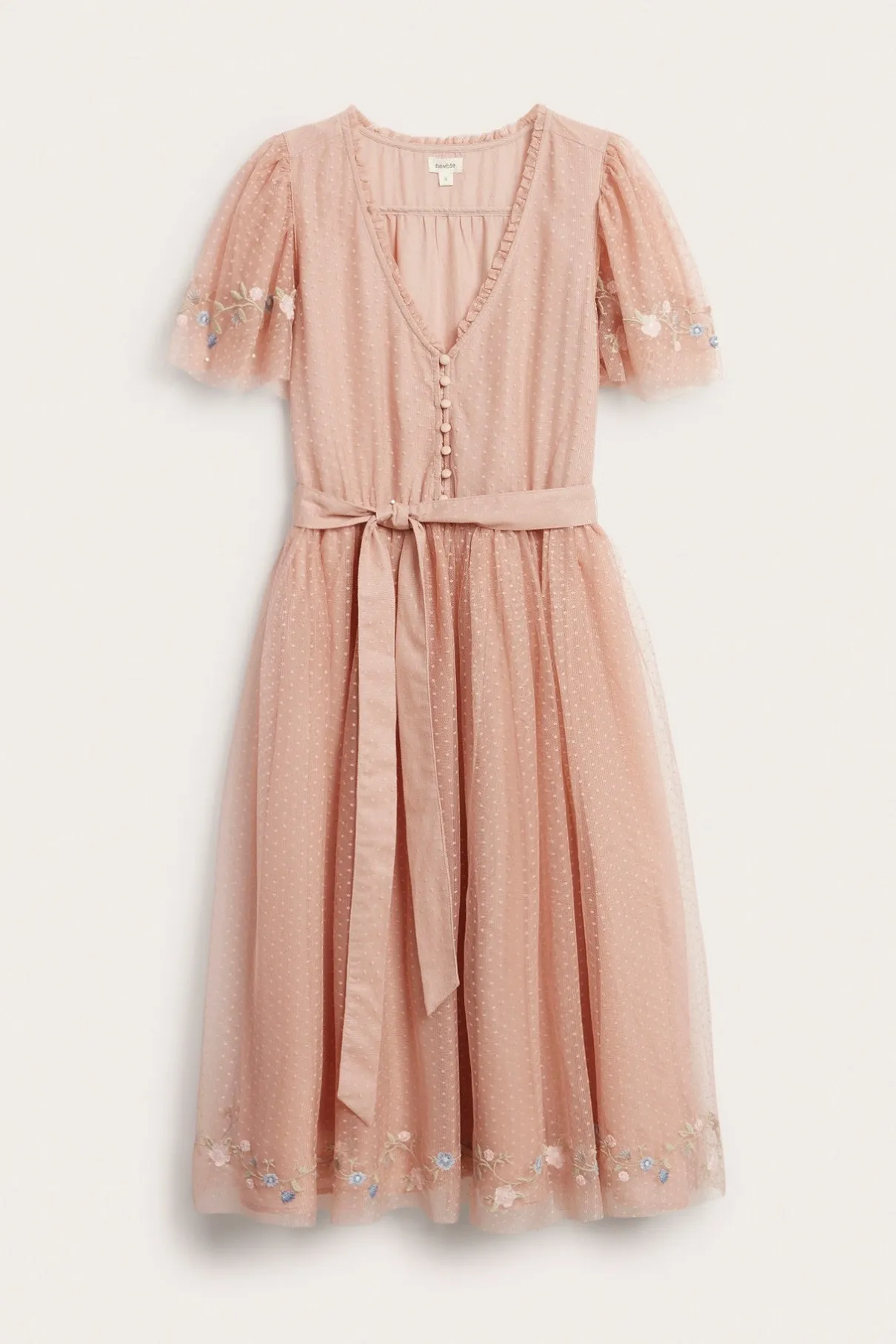 Women's pink mesh dress