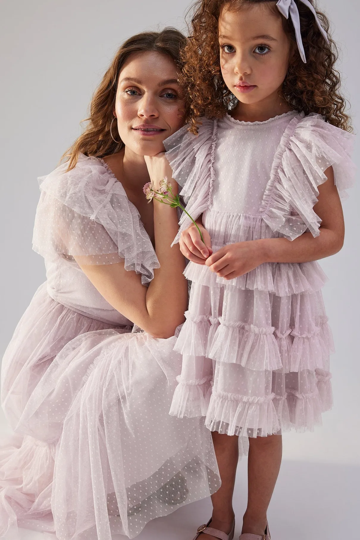 Women's pink mesh dress