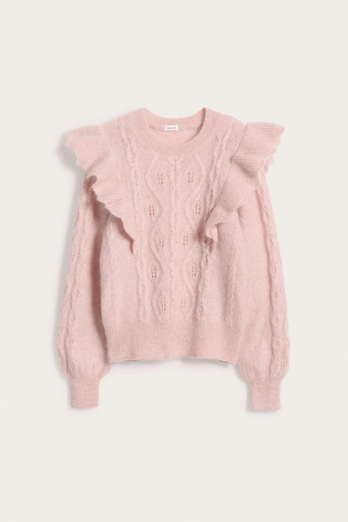 Womens pink pattern knitted jumper